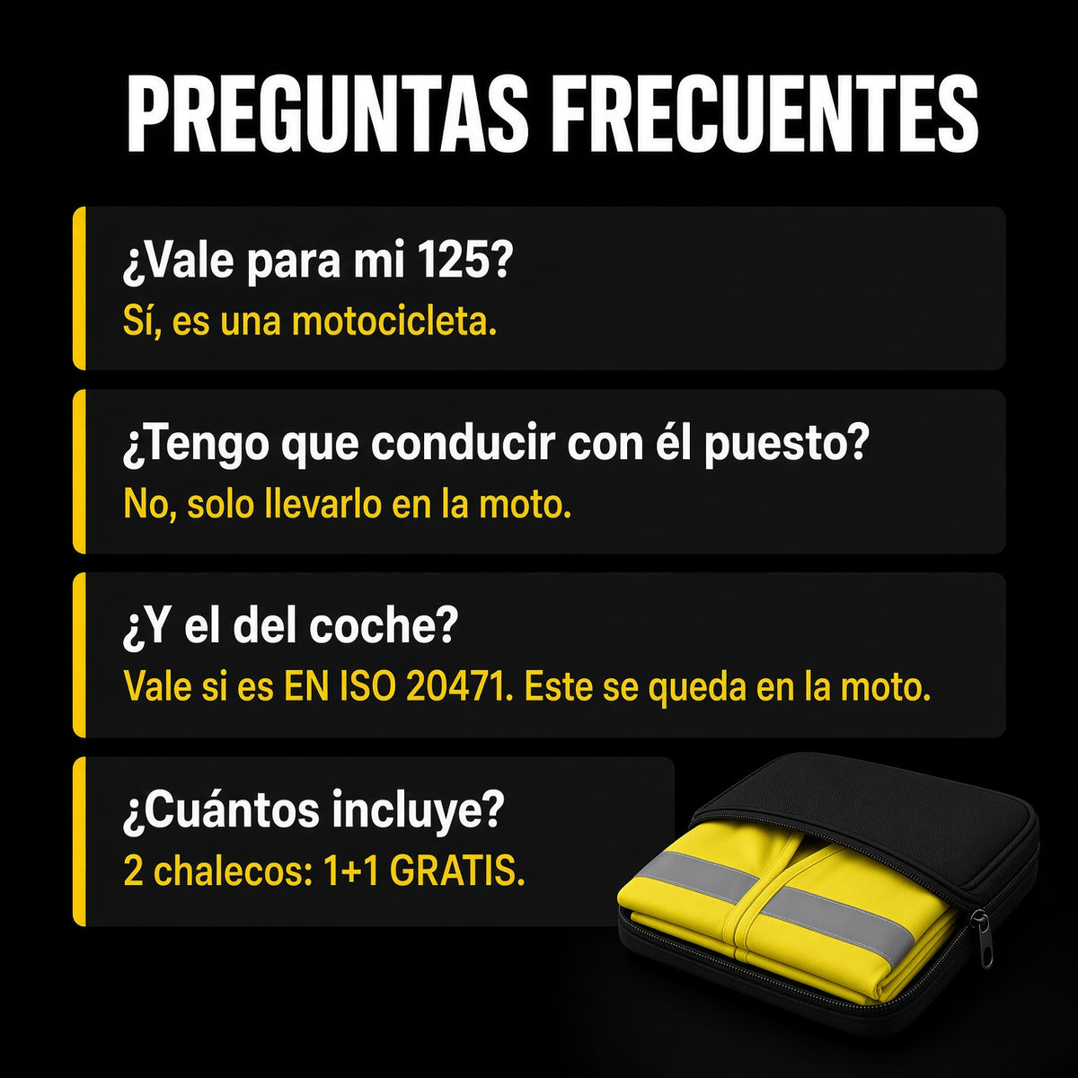 Chaleco Moto Homologado