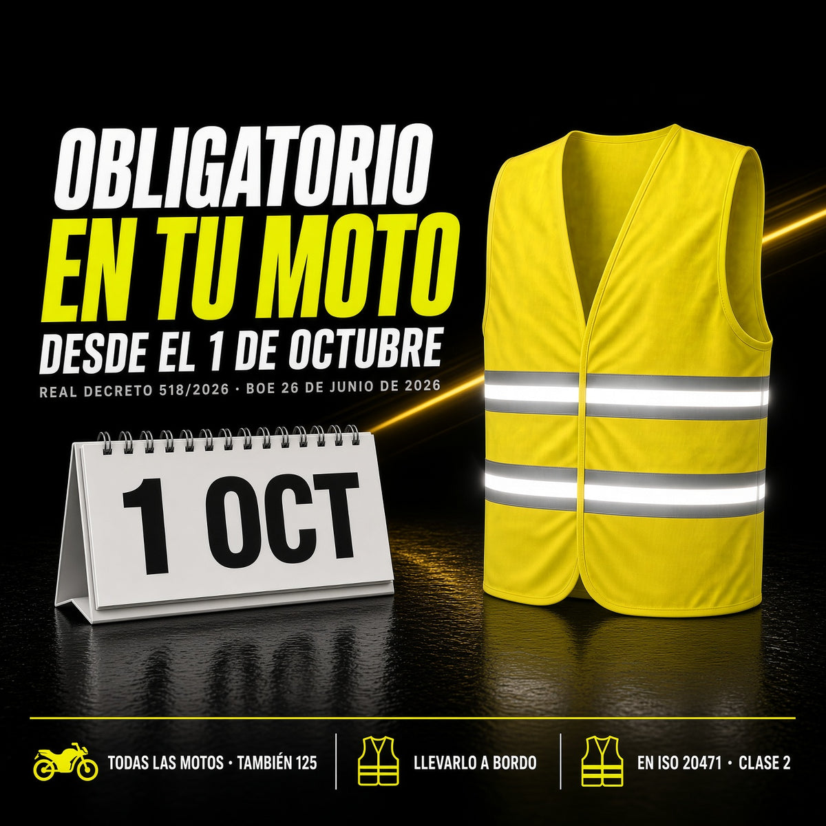 Chaleco Moto Homologado