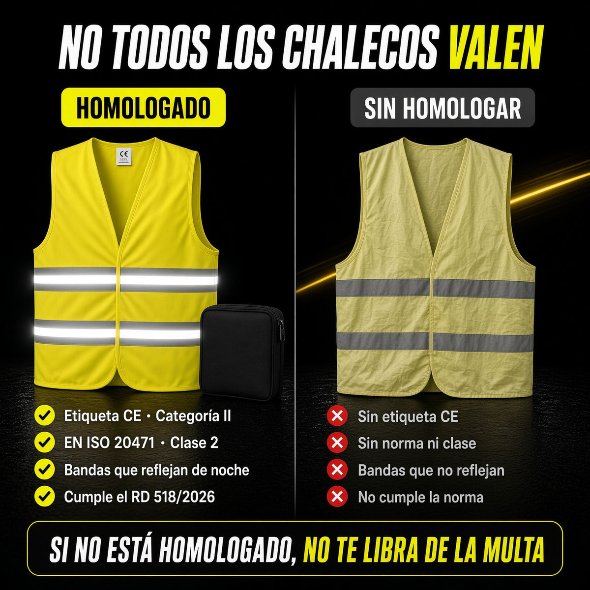 Chaleco Moto Homologado